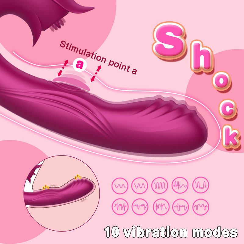 Women Sex Toys Masturbation Tongue Licking Sucking Vaginal G - Spot Rabbit Vibrator - Lovetoys wholesales shop