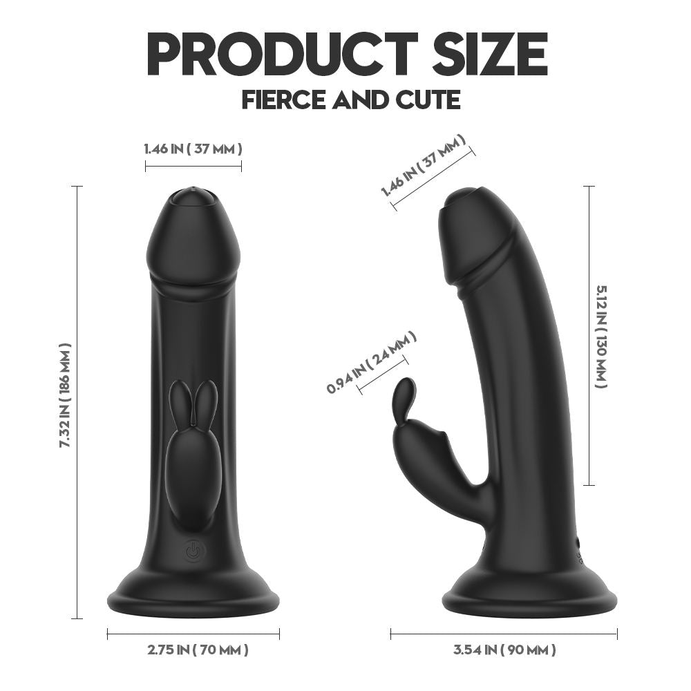 Women Sex Toys Rabbit Vibrator Thrusting G Spot Stimulation Massager with Suction Cup - Lovetoys wholesales shop