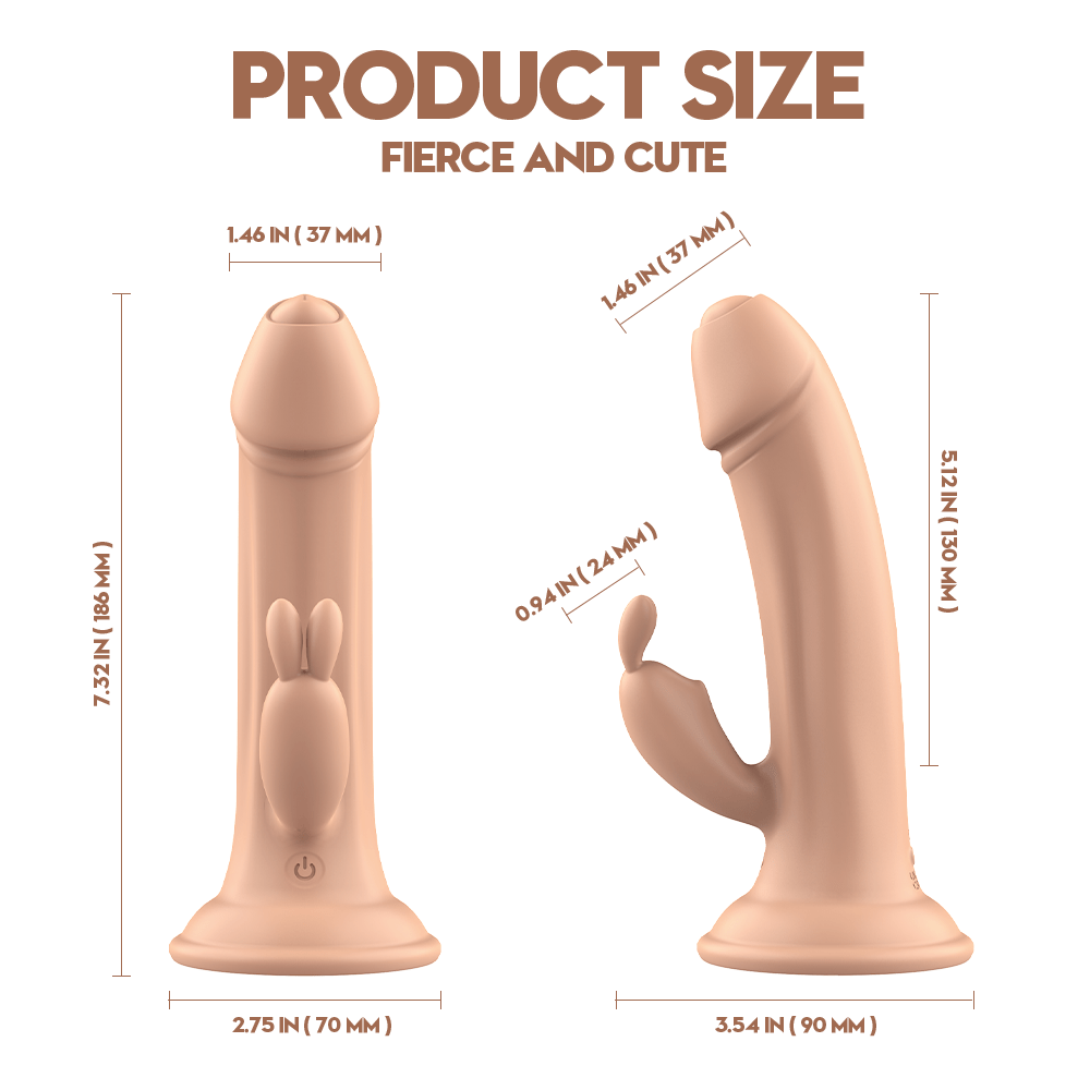 Women Sex Toys Rabbit Vibrator Thrusting G Spot Stimulation Massager with Suction Cup - Lovetoys wholesales shop