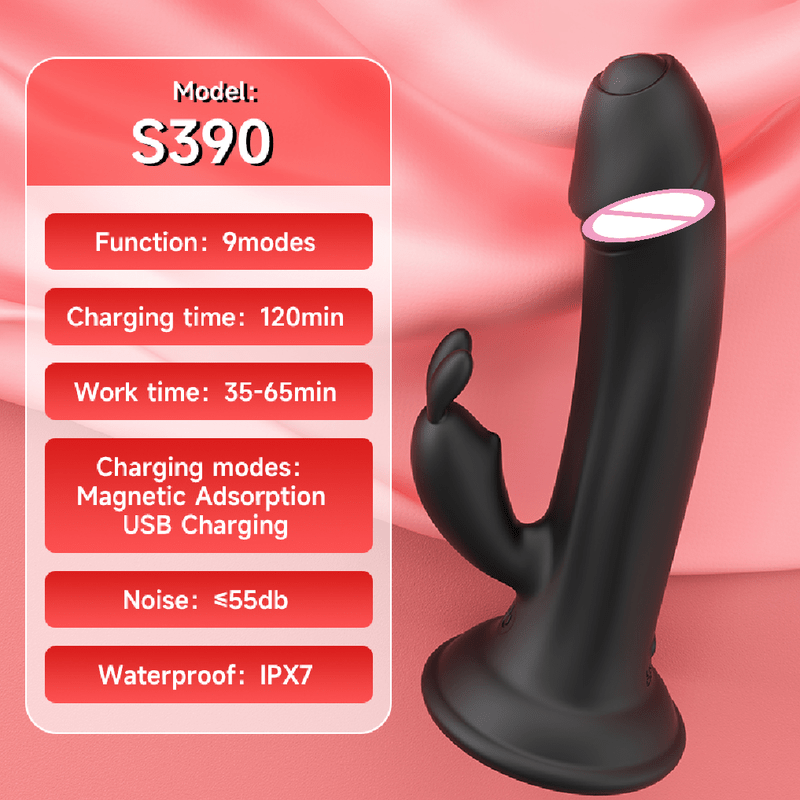 Women Sex Toys Rabbit Vibrator Thrusting G Spot Stimulation Massager with Suction Cup - Lovetoys wholesales shop