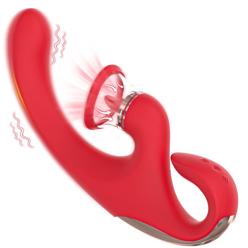 Women Silicone G - Spot Clitoral Tongue Licking Vibradores Para Mujer Sex Toy - Lovetoys wholesales shop