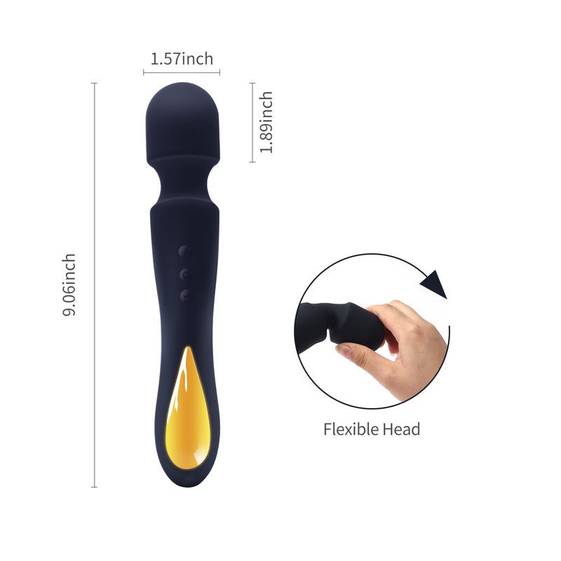 Women Vibrator Wand Massager Vibrator Sex Toy Black Big AV Wand - Lovetoys wholesales shop